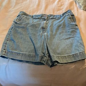 Ladies Talbots Blue Denim Shorts